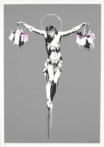 Fig. 1. Banksy, Christ With Shopping Bags. 2004. Screenprint on paper, 70 x 50 cm. Bonhams, London From: Bonhams, https://www.bonhams.com/auctions/20511/lot/24/ (accessed April 17, 2015).