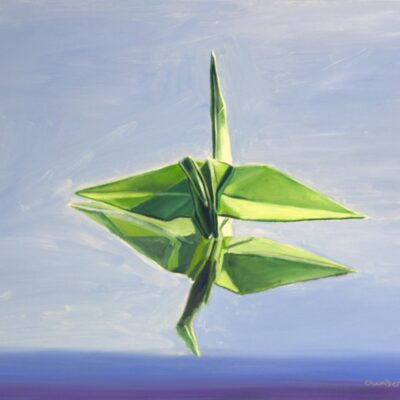 Origami oil painting