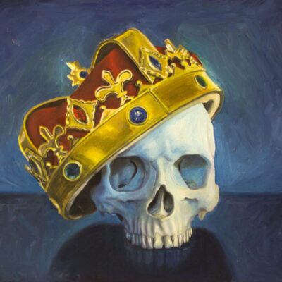 Skull wearing a Crown Oil Painting