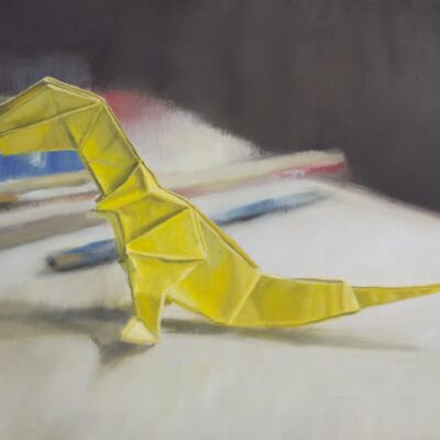 _Original_Oil_Painting_Contemporary_Modern_Art-T-Rex_w_Table