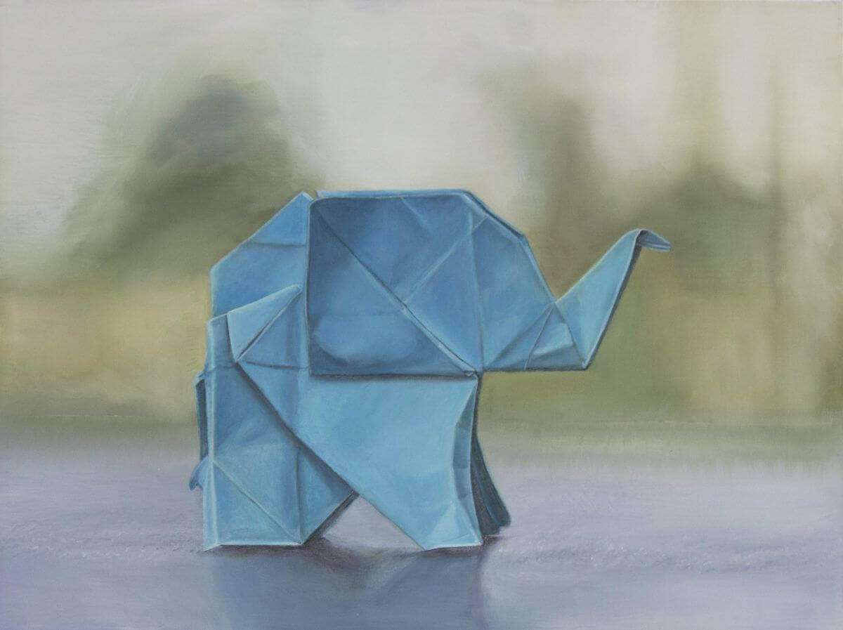 "Origami Elephant" Oil 18x24